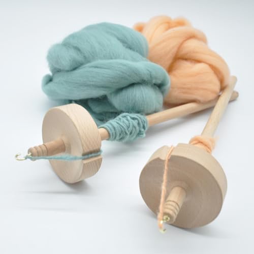Fallspindel – 32.5cm Top Whorl Garnspindel | Handspindel Aus Holz & Metall – Bild 5