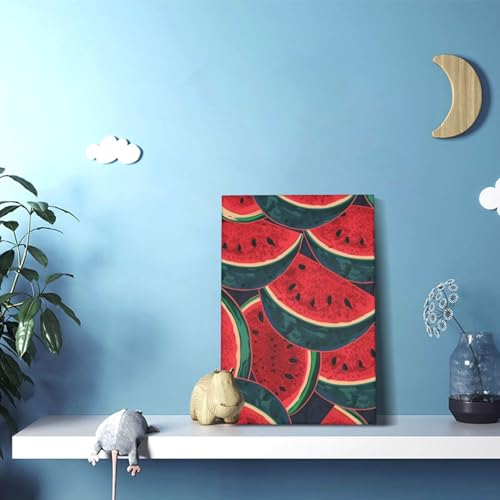 Toile pastèque rouge - Poster mural salon et chambre 30x45 - 3