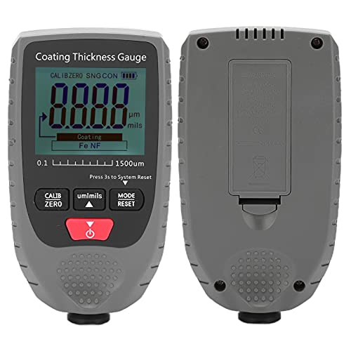 Flexman Medidor Digital de Grosor de Pintura 0~1500Um con Resolución 0.1Um/0.01Mil Pantalla LCD miniatura 4