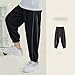 Boys Summer Ice Silk Pants Kids Youth Fashion Mesh Breathable Sweatpants Casual Sports Joggers Anti-Mosquito Pants Black