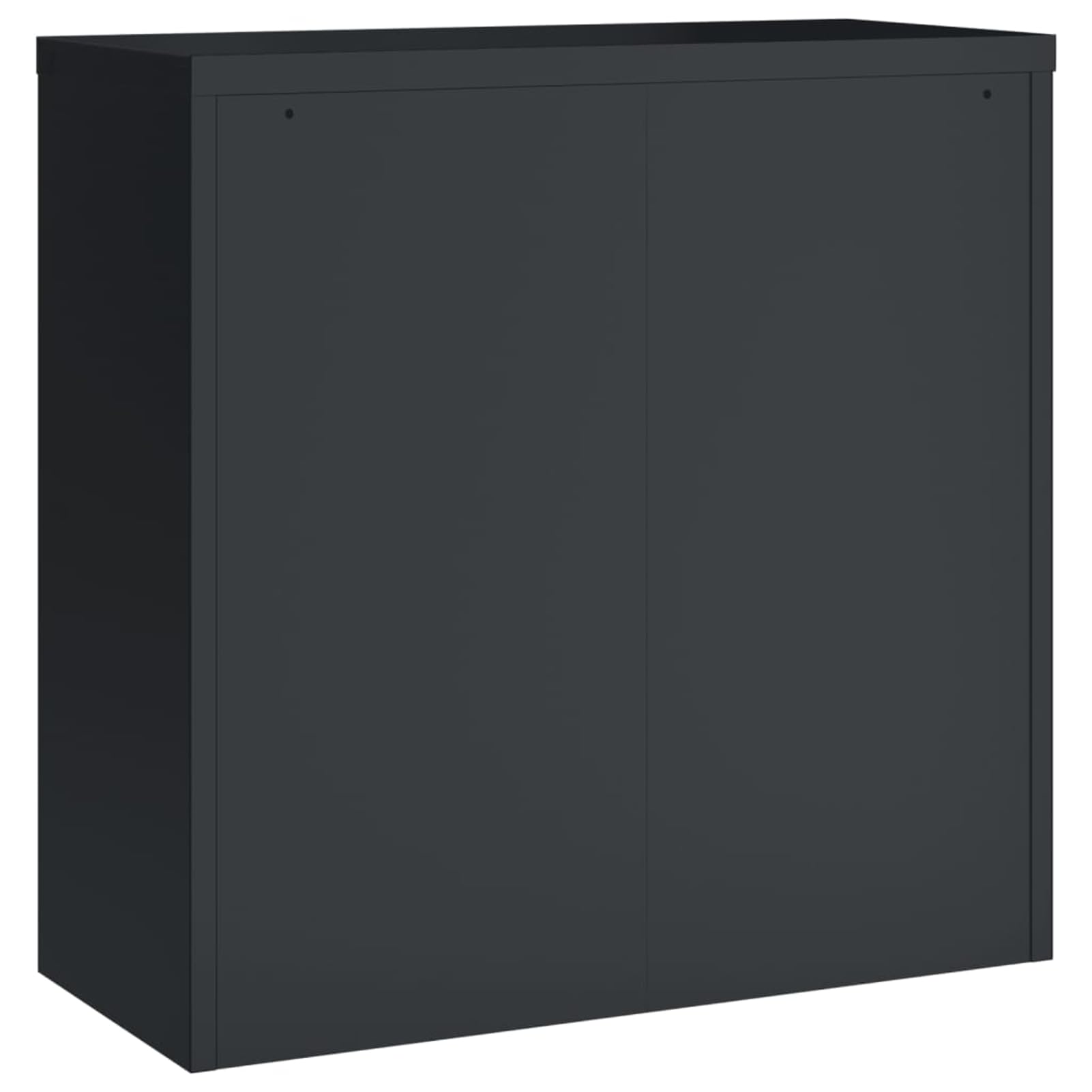 Aktenschrank anthrazit 90 x 40 x 90 cm aus pulverbeschichtetem Stahl mit 2 verstellbaren Böden, für Büroorganisation
