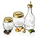 Bormioli Rocco Quattro Stagioni Amphora Small Glass Canning Jar with Lid, 17 oz., Set of 12