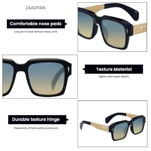Image of Bagan Sunglasses UV Protected Driving Pilot Gradient Square Plastic Body for Men and Women