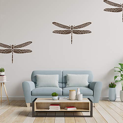 NAKLEO-Reusable-Plastic-Wall-Stencil-59x95cm-23-x-37-Dragonfly-Darning-Insect-Bug-Large-Wallpaper-Pattern-Painting-DIY-Art-Craft-Template-Fabric-Furniture-Wood-Canvas