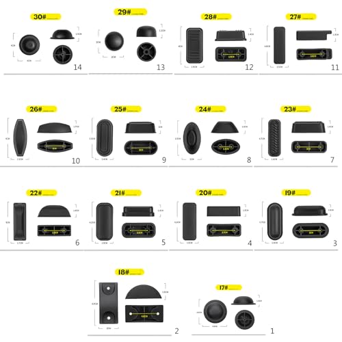 Image of Luggage Feet Pads - 2 Pcs Replacement Part Bottom Stud Stand Suitcase Feet Pad Accessories