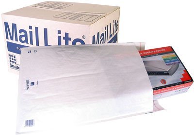 Mail Lite White For The Bubbles Bags K/7 350 x 470 mm, Pack of 50 - 2 Boxes