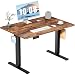 DUMOS 40 Inch Electric Standing Desk Height Adjustable, Sit to Stand Up Computer Workstations Work PC Table Home Office Study Writing Gaming Desks with Memory Presets for Walking Pad, Bedroom, Rustic