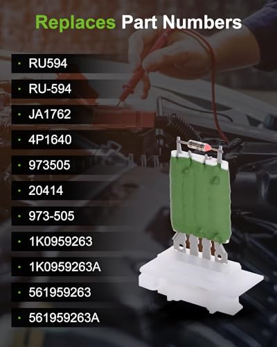 Image of Air Conditioning Heater Fan HVAC Blower Motor Resistor SCITOO Fit for 2006-2008 for A3 /2006-2008 for A3 Quattro /2008 for R32 /2006-2009 for Rabbit