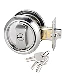 WANLIAN Door Knobs with Lock and Key,Bathroom Bedroom Door Knobs Stainless Steel 304 Interior Door Locks Keyed Entry Doorknob Tuilp Door Handle Lock with Round Knobs Lever Lockeset