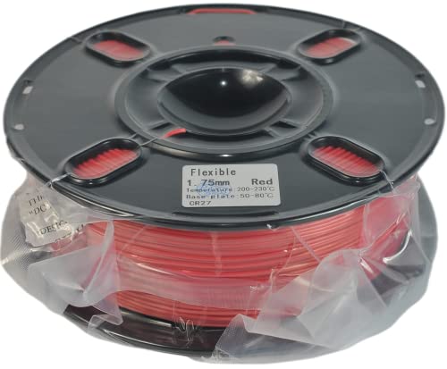 Image of RANKI TPU Filament 1.75 mm Flexible TPU, 3D Printer Filament, Dimensional Accuracy + /- 0.05 mm, 98A,1kg Spool,Red (Near to Pink)