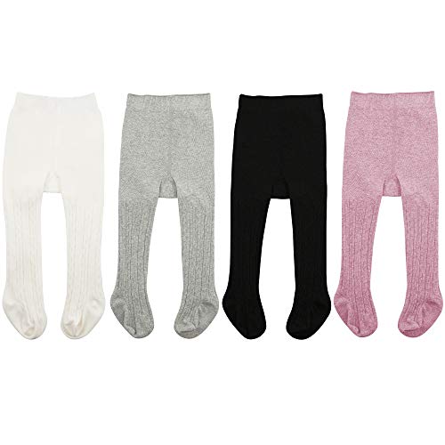 Image of Zando Infant Soft Tights Toddler Seamless Leggings Tights for Baby Girls Winter Knit Warm Newborn Pants Stockings