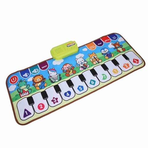 Generic Alfombra de Juegos para Niños, Alfombra Musical con Comprensión del Sonido, Desarrollo de Visión Creativa y Estética, Juguete Electrónico de Tapete de Piano de 80 X 30 Cm, Adecuado para