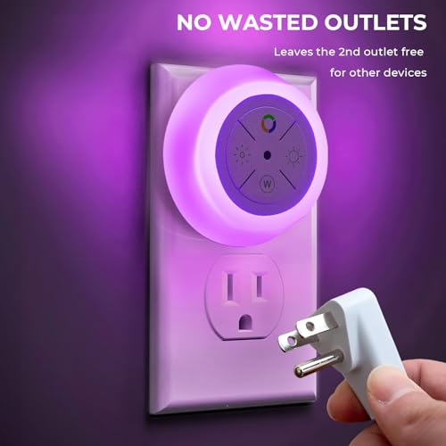 Image of Dawnrise Night Lights Plug Into Wall with 12-Color Changing, 2 Pack