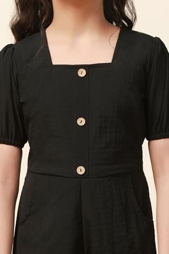 Image of Fashion Dream Girl's Ankle Length Solid Jumpsuit