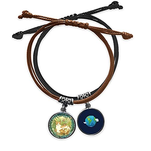 Pulsera de cuero Tierra pulsera Miaoji pulsera de cuerda de mano