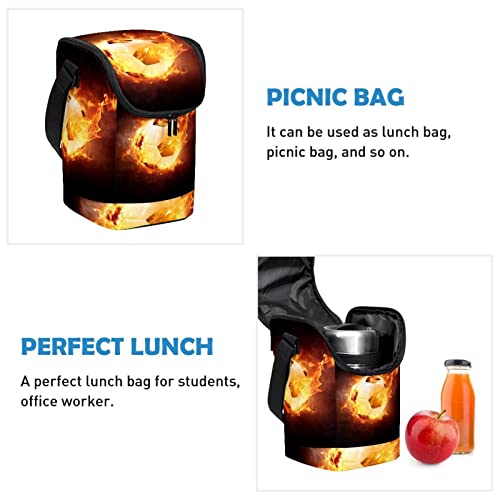 Bolsa de almuerzo de fútbol con correa cómoda para evitar cargar comida de forma incómoda 3
