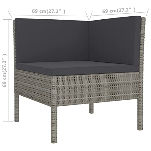RONGQI 2-TLG. Garten-Lounge-Set mit Auflagen, Lounge Gartenmöbel Set, Terassenmöbel Wetterfest, Gartenlounge, Balkon… – Bild 6