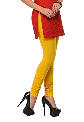 Image of Frenchtrendz Women's Cotton Spandex Stretchable Mid Rise Slim Fit Churidar Leggings Pull On