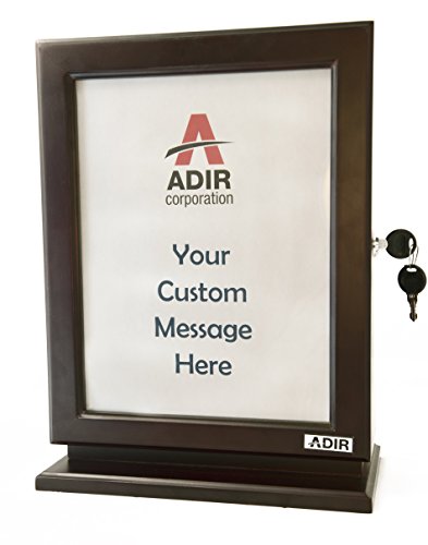 Adir Customizable Wood Suggestion Box - Mahogany - with 25 Suggestion Cards
