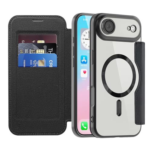Étui portefeuille iPhone 2025 Air anti-piratage RFID et coque MagSafe