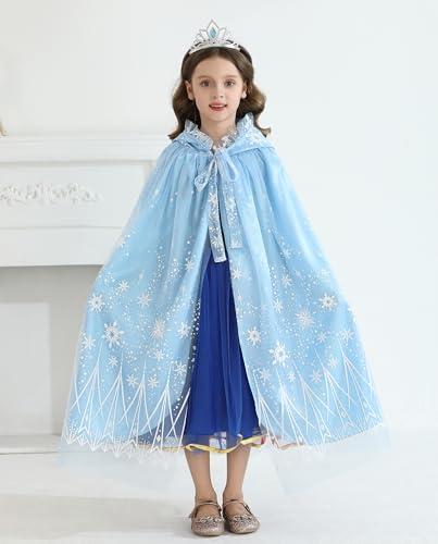 Capa con Capucha Elsa para Niñas 3-6 Años miniatura 3