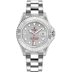 Rolex Mens Stainless Steel And Platinum Yachtmaster Silver Factory Dial