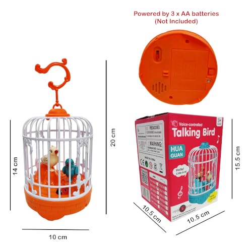 Image of Generic Talking Bird Toy | Interactive, Repeat What You Said, Singing Fun, Educational & Entertaining for Kids & Children (Multicolor)