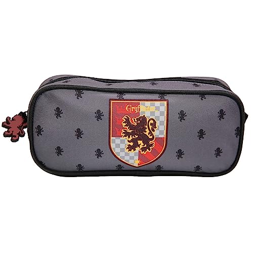 Bagtrotter Estuche Escolar Rectangular Harry Potter Gryffondor Grise