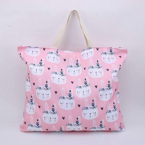 ZAIONE Cartoon Bunny Printed Fabric 5pcs/Set 19.6" x 19.6" Blue & Pink Series Fat Quarter 100% Cotton Bundle Sheets Rabbits Pattern Sewing Quilting for Pillow Cover DIY Easter Craft Patchwork