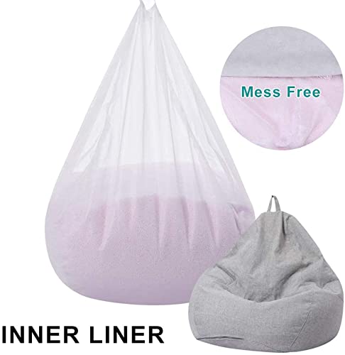 GangZhENgSd Bean Bag Chair Cover, Extra Large, Stuffed Animal Storage (No Filler) Washable Premium Soft Cotton Linen, Sturdy Zipper Beanbag Case, Sack Bean Bag for Adults, Kids, Teens