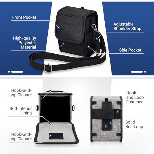 JJC Compact Camera Pouch Travel Case for Fujifilm X100VI X100V X100T for Sony a6700 a6600 a6400 a6100 w 16-50mm Lens for Canon EOS M5 M50 w EF-M 22mm Nikon Z30 Z50 for GRIII for Leica SOFORT2, Black - Image 3