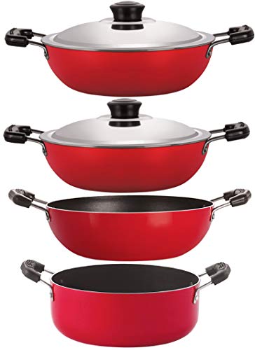 Nirlon 4 Piece Non-Stick Stain Resistance Cookware Gift Set Item with Bakelite Handle
