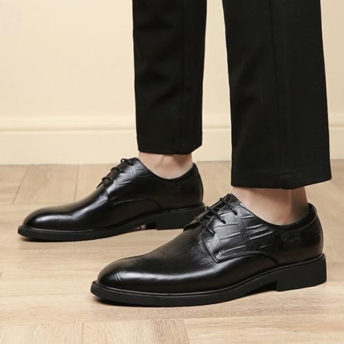 Men Oxford Shoes Lace-up Comfort Orthopedic Heel Non Slip Low Top Rubber Sole Shoe for Casual Wedding Party Prom Brogue Vegan Leather3
