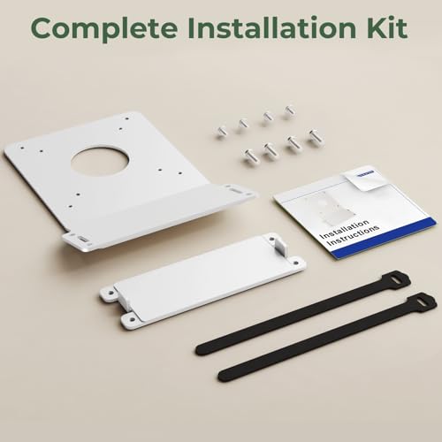 Image of Metal VESA Mount Adapter Plate Bracket Only for Apple iMac 24-inch M1, M3, M4 Series Monitors, Fits 75x75 /100x100 VESA Pattern, White VESA Mounting Plate for Monitor Arm Mounting, Hardware Included
