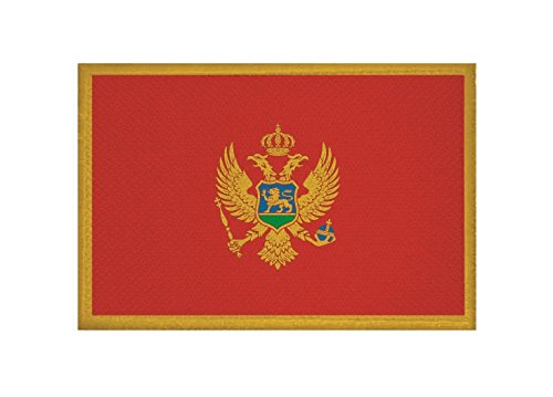 Aufnäher Montenegro Flagge 9x6 Cm – Zum Aufbügeln Oder Annähen, Hohe Farbbrillanz, Umsäumt