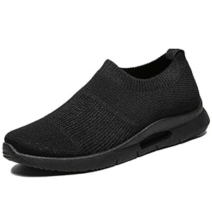 MGNLRTI Mens Trainers Running Shoes Lightweight Slip on Sneakers Gym Fashion Walking Shoes