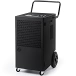 Kalopsia Industrial Dehumidifier for Home: 70L/Day Capacity 200m² Coverage Continuous Drainage Energy Efficient Compressor for Bathroom/Damp/Mould/Kitchen/Basement/Garage/Drying Clothes
