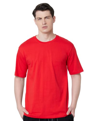 Image of Veirdo 100% Pure Cotton Drop Shoulder Oversized Baggy Fit Half Sleeve Plain Solid Round Neck Multicolor T-Shirt Combo for Men (Pack of 3) (Sizes S-2XL)