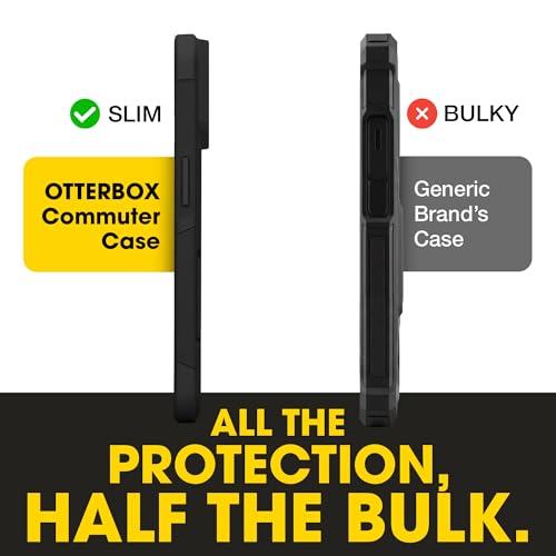OtterBox iPhone 15 Pro Max - Commuter MagSafe Case - Slim & Tough - Pocket-Friendly - Dual Layer Drop Protection - Port Covers – Non-Retail Packaging - Black by OtterBox - Used condition - Image 8