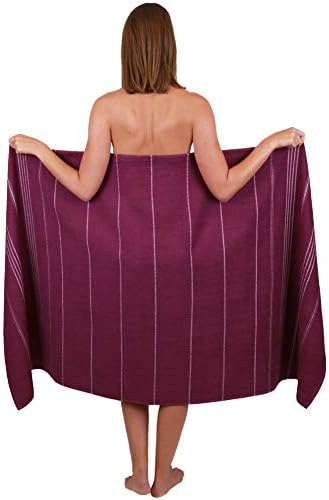 Betz Ręcznik kąpielowy XXL  duży ręcznik plażowy  ręcznik do sauny ze 100% bawełny  ręcznik do leżenia  90 x 180 cm  Lines  kolor szary