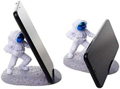 Edinnoda Cell Phone Stand for Desk, Astronaut Desktop Phone Holder, Compatible with All Phones, Tablets (Blue)