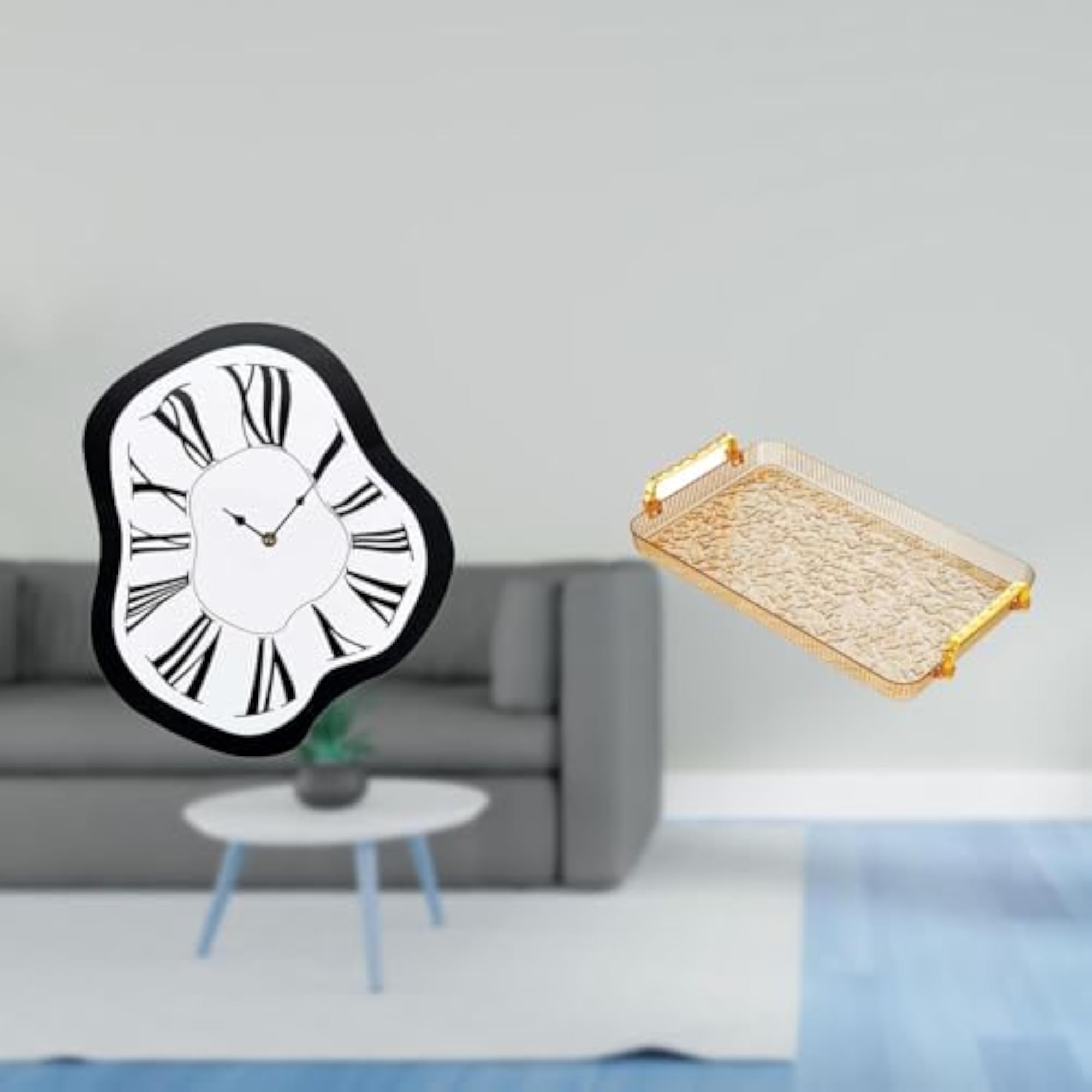 Acrylic Luxury Melting Clock Jewelry Storage Tray