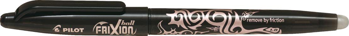 Pilot Frixion Erasable Rollerball Pen, 1.0 mm Broad Tip - Black Ink - Single Pen