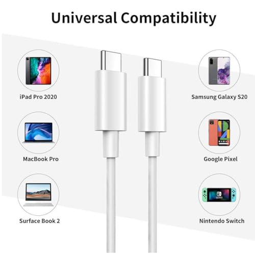 Charger Cable For Honor 90 X6a X7b X8c/ Honor 200 300 400 Lite Pro/Honor Magic 4 5 6 7 Lite Pro (60W) Fast Charge USB C To Type C Charging Cable 2m Long - Image 3