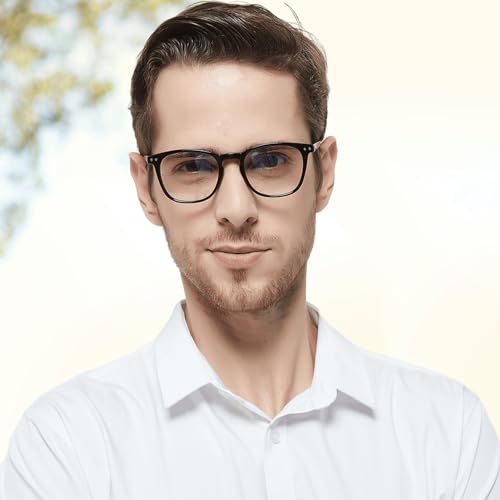 Image of Henotin 3-Pack Blue Light Blocking Reading Glasses,Spring Hinge Computer Readers for Men Women,Anti UV Ray Filter Eyeglasses (Mixed Color-1, 2.75, Diopters)