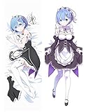 GB Arts Re:Zero Rem (At Your Service) Peach Skin 150cm x 50cm PillowCase