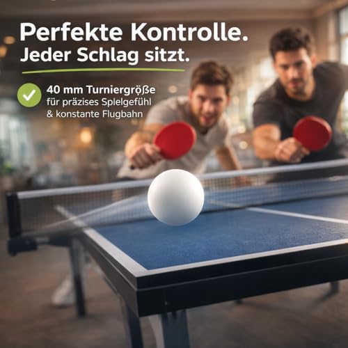 TK Gruppe Timo Klingler 12x Tischtennisbälle Ball Bälle weiß Set Tischtennisball 40 mm Ping Pong für Training & Wettkampf - Tischtennis Indoor & Outdoor
