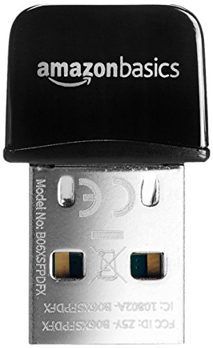 Image of AmazonBasics Wi-Fi 11n USB Nano Adapter, 150 Mbps, Black