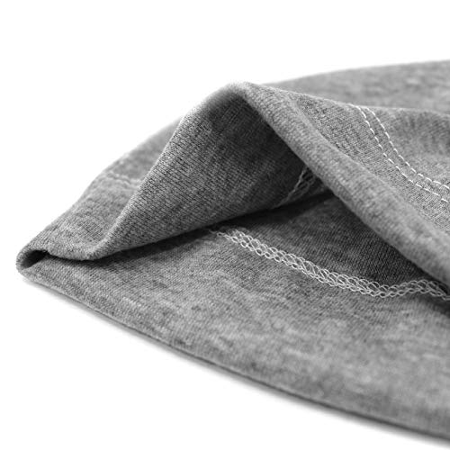 Betty Dain Jersey Knit 5 Piece Infant/Baby Cap, Set Of 5 Soft Baby Beanies, Assorted Colors, 100% Cotton Stretch, Boys, Machine Washable, Grey/White/Black/Beige/Blue #TOP4