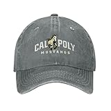 Cal Poly Mustangs Hat Adjustable Baseball Cap Unisex Casual Sports Hat Gray